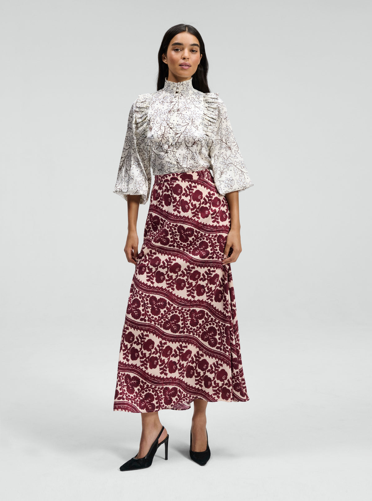 Rive Gauche Silk Charmeuse Blouse